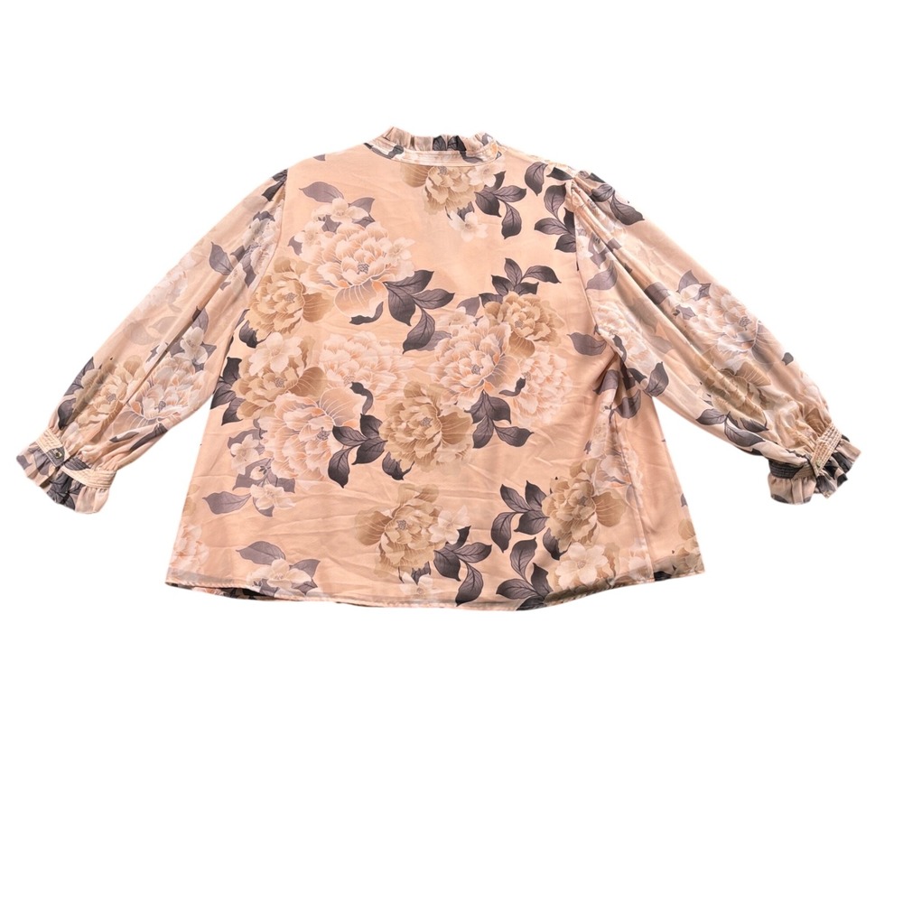 Calvin Klein Romantic Floral Blouse 3X Coquette Cottagecore Soft Girl Fairy Boho - Picture 2 of 6